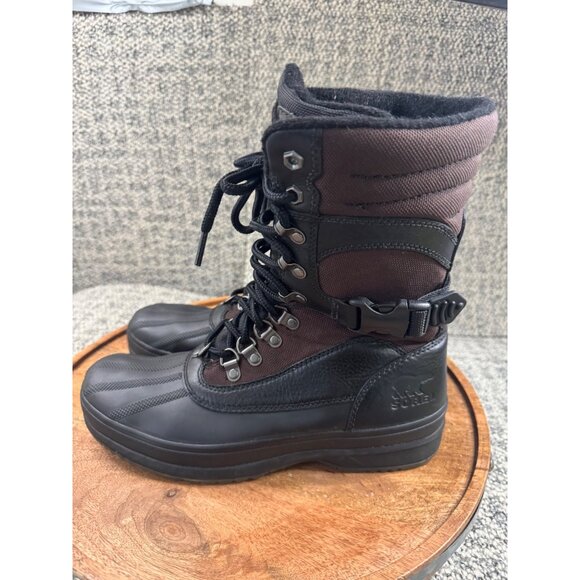 Sorel Mens NM1875-908 Waterproof Winter Boots Size 10 Black & Brown - Picture 6 of 14